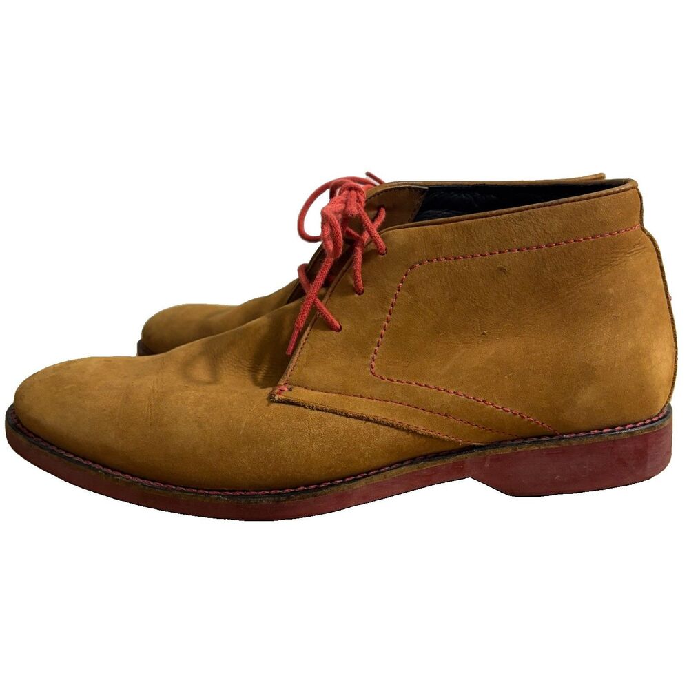 Donald Pliner Eliot Chukka Boots Men’s Sz 9 Brown Nubuck Leather Lace Up